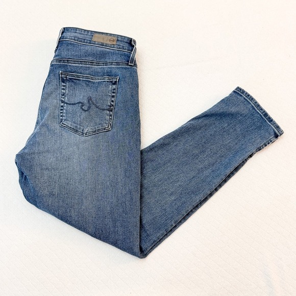 AG The High-Rise Stevie Ankle Petite Slim Straight Denim Jeans Size 29 - Picture 7 of 7